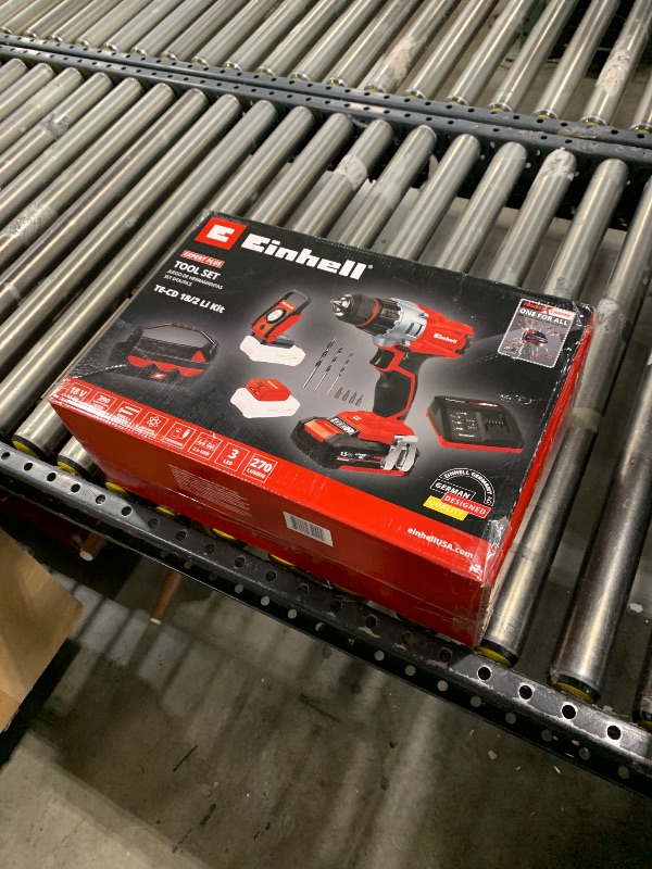 Photo 1 of Einhell TE-CD Power X-Change 18-Volt Cordless 1250-RPM MAX 2-Speed 20+1-Torque Setting Workshop Drill/Driver Kit