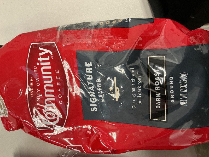 Photo 1 of Community Coffee Signature Blend , Dark Roast Ground Coffee, 12 Ounce Bag 