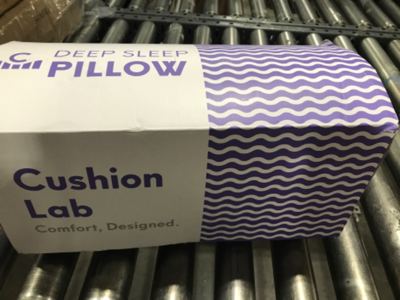 Photo 1 of C CUSHION LAB Deep Sleep Pillow, Patented Ergonomic Contour Design for Side & Back Sleepers, Orthopedic Cervical Shape Gently Cradles Head & Provides Neck Support & Shoulder Pain Relief - Calm Grey