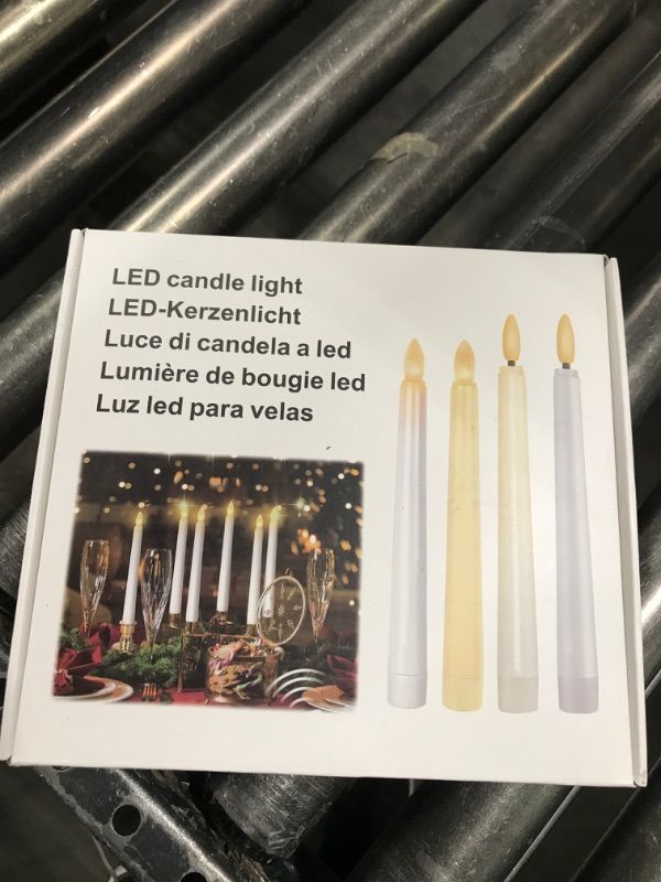 Photo 1 of Daord LED Flameless Flickering Taper Candles with Remote & Timer Warm Light Battery Operated Christmas Window Candle for Wedding Party Holiday Home Table Decoration (9 Packs,White+Gold Holder(A))…