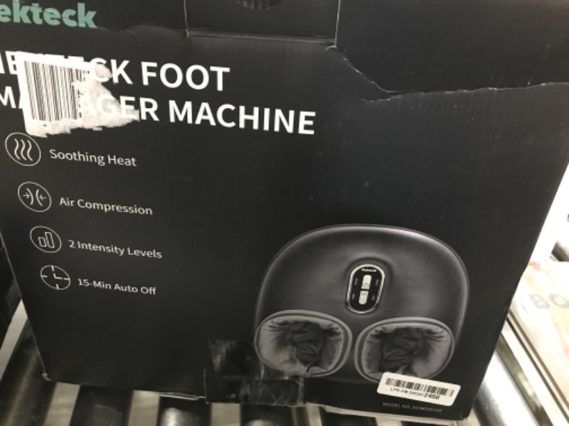 Photo 1 of Nekteck Shiatsu Foot Massager Machine with Soothing Heat, Deep Kneading Therapy, Air Compression, Improve Blood Circulation and Foot Wellness,Relax for Home or Office Use(Gray)