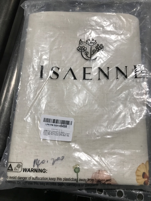 Photo 1 of ISAENNE Floral Tablecloth for Rectangular Tables,Linen Table Cloth with Colorful Flowers Pattern,Heavy Durable Table Cover for Dining Thanksgiving Kitchen Decor Party Banquet Christmas,55"*79"