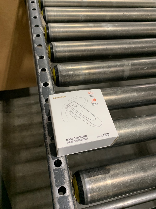 Photo 1 of Atheewon Bluetooth Earpiece, Wireless Handsfree with Microphone, 20Hrs Call Time Bluetooth 5.4 Headset, Bright Black