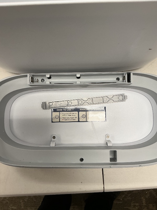 Photo 1 of JOYBOS Bathroom Trash Can,3 Gallon Waterproof Automatic Small Bathroom Garbage Can with Lid, Slim Motion Sensor Plastic Narrow Trash Bin for Bedroom, Kitchen, Office,RV White