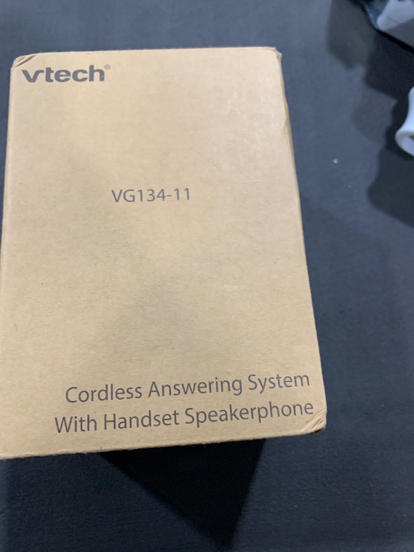 Photo 1 of [New] VTech VG134-11 DECT 6.0 Cordless Home Phone with Bluetooth Connection, Digital Answering Machine, Backlit Display,Full Duplex Speakerphone, Caller ID/Call Waiting,1000 ft Range (Black)