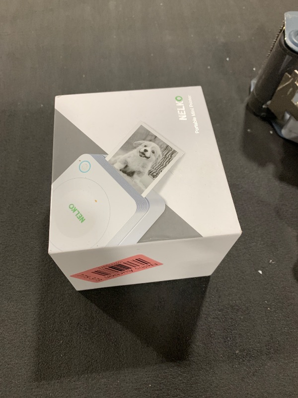 Photo 1 of Nelko Sticker Printer, PM230 Print Pod Mini Bluetooth Portabel Sticker Maker with 3 Rolls Paper, Print Pods Mini Printer with Multiple Templates for Phone & Tablet, White
