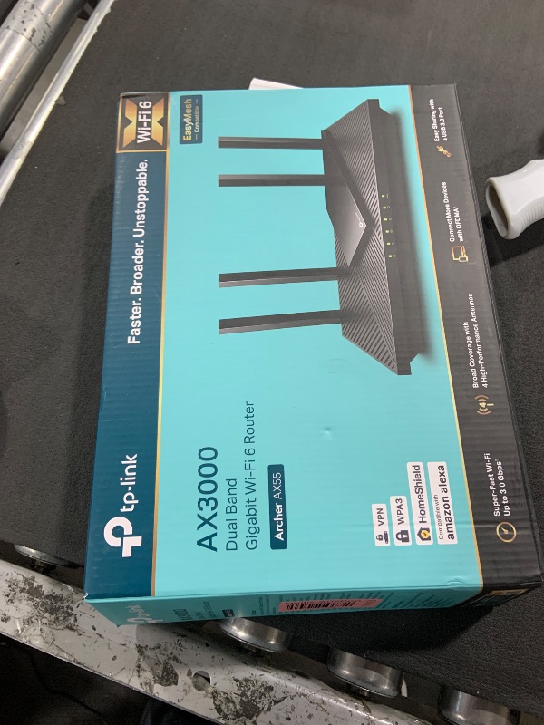 Photo 1 of TP-Link Dual-Band AX3000 Wi-Fi 6 Router Archer AX55 | Wireless Gigabit Internet Router for Home | EasyMesh Compatible | VPN Clients & Server | HomeShield, OFDMA, MU-MIMO | USB 3.0 | Secure by Design