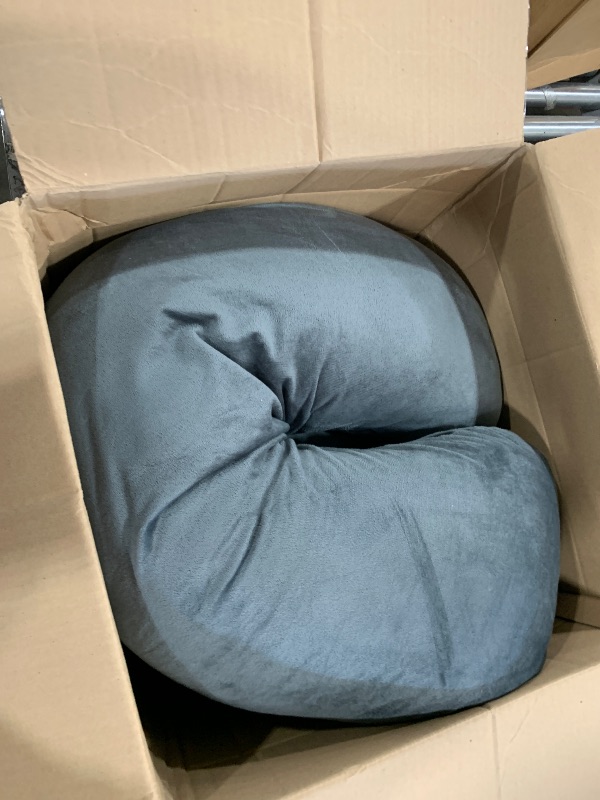 Photo 1 of ALLOPERA Pregnancy Pillow, Full Body 57 Inch Maternity Pillow with Removable Washable Cover - Sleep Support for Legs, Back, Neck, Shoulder, HIPS, Belly for Pregnent Women, Black Grey Velvet Cover
