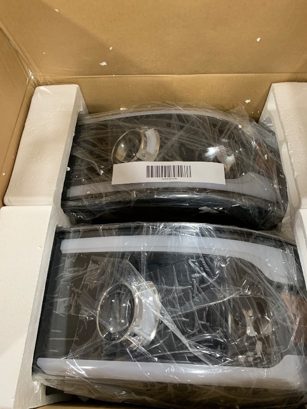 Photo 1 of Alpha Owls 8707494 Full LED Projector Headlights With Switchback Sequential LED Light Bar & Startup Light - Black Amber Fits 2002-2005 Dodge Ram 1500/2003-2005 2500 3500