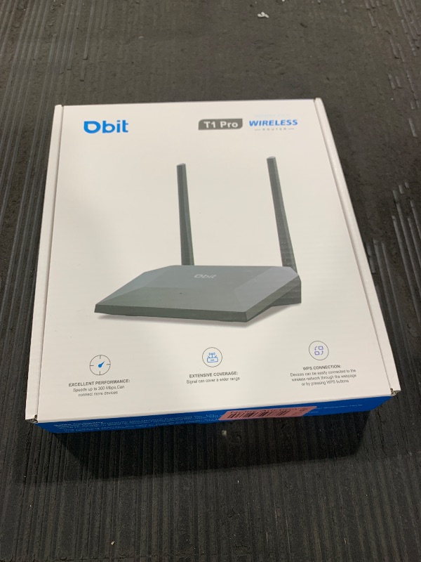 Photo 1 of Dbit N300 Easy Setup Wireless Wi-Fi Router Smart Home Internet Router - 2 x High Power Antennas, Supports Access Point, WISP, Up to 300Mbps (T1 Pro)
