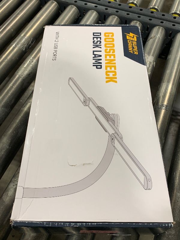 Photo 1 of SUPERDANNY LED Desk Lamp for Home Office with USB Charging Port?Gooseneck Architect Clamp-on Desk Lamp with 5 Colors Smooth Dimming Touch and Hand-Wave Control for Reading?Crafting?Gaming