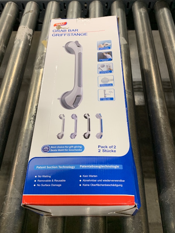 Photo 1 of TAILI Grab Bars for Bathtubs and Showers 2 Pack Suction Grab Bar, Heavy Duty Shower Handle Removable Bath Handrails for Seniors and Elderly, Bathroom Safety Grip No Drilling Waterproof,Grey