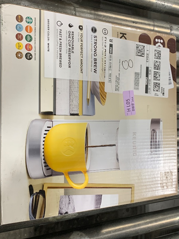 Photo 1 of Keurig K-Mini Plus Single Serve K-Cup Pod Coffee Maker, with 6 to 12oz Brew Size, Stores up to 9 K-Cup Pods, Travel Mug Friendly, Matte White