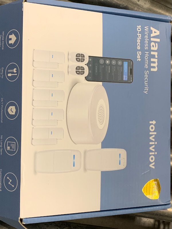 Photo 1 of tolviviov Home Security System Wireless, DIY Door Alarm Security System, App Alerts, 10-Piece Kit, No Monthly fee, WiFi Alarm, Door Window Motion Sensor, for Safety, Home Security, Kids Safety
