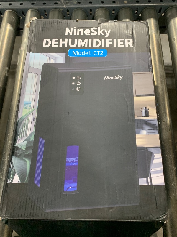 Photo 1 of NineSky Dehumidifier for Home, 95 OZ Water Tank, (1000 sq.ft) Dehumidifiers for Bathroom Bedroom Basement with Auto Shut Off,7 Colors LED Light (Black)