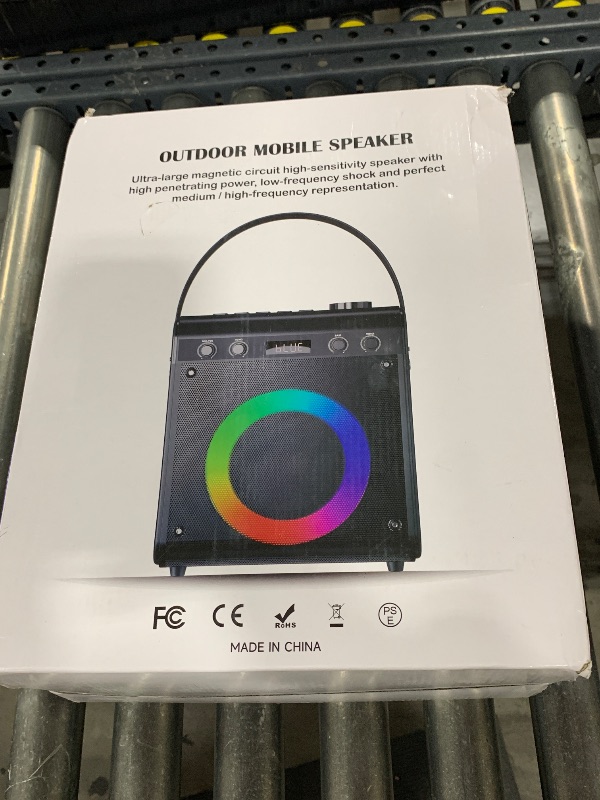 Photo 1 of Ktrenv Karaoke Machine with 2 Wireless Microphones, Portable Bluetooth Speaker for Adults Kids with Bass Treble Echo PA System with Remote,LED Light, Supports TF Card,USB,AUX in,TWS,FM,REC for Party