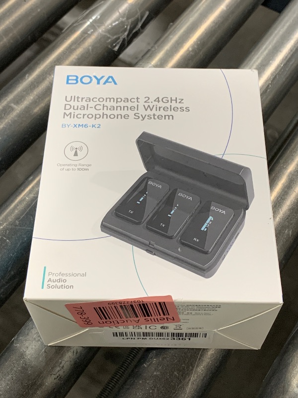 Photo 1 of BOYA BY-XM6-K2 Wireless Lavalier Microphone with Charging Case & Mono/Stero,2.4GHz OLED Diplay Wireless Lapel Mic for YouTube,Tiktok Vlogging,Live Stream, Video Recording
