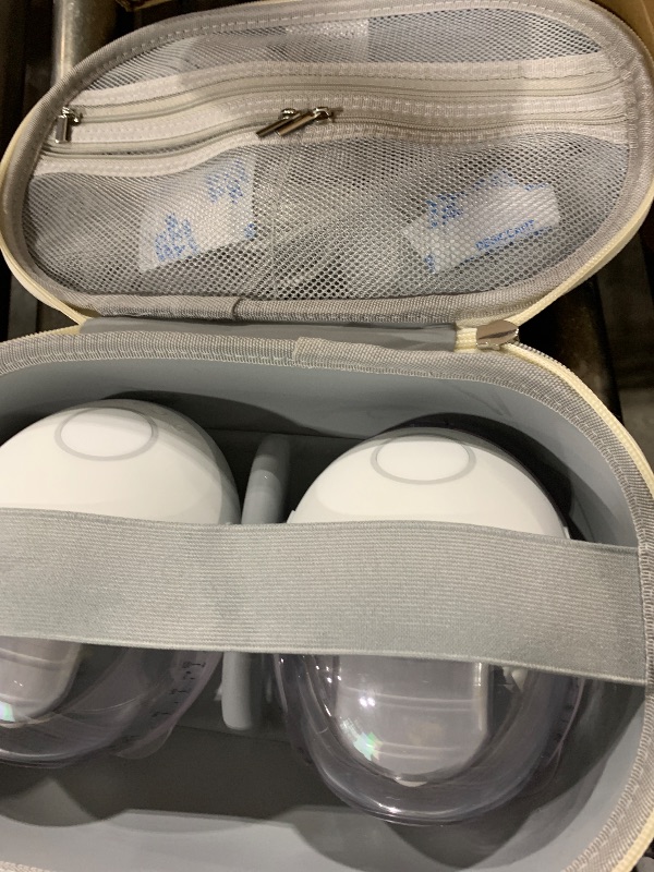 Photo 1 of Momcozy Breast Pump Hands Free Mobile Style | M6, Wearable Breastfeeding Pump Ideal Rhythm for More Milk, DoubleFit Flange More Fit & Discreet with 3 Modes & 9 Levels, 24mm - 2 Pack Quill Gray