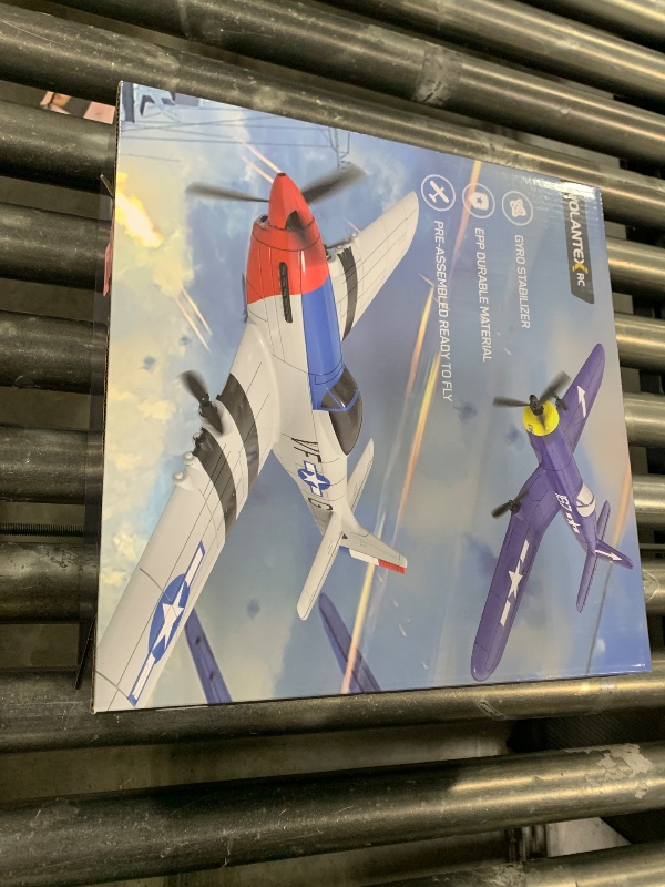 Photo 1 of ANBURI RC Plane for Beginners, P51 Remote Control Airplane for Adults, 2.4GHz 3 Channel Fighter Featuring 6 Axis Gyro Stabilizer Comes with 2 Batteries, Easy to Fly