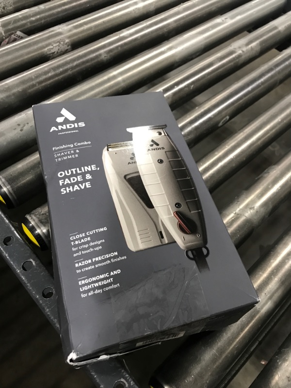 Photo 1 of Andis 17270 Finishing Combo T-Outliner Trimmer & Pro Foil Lithium Titanium Foil Shaver - Professional Finishing Hair Clippers and Trimmer Kit for Men