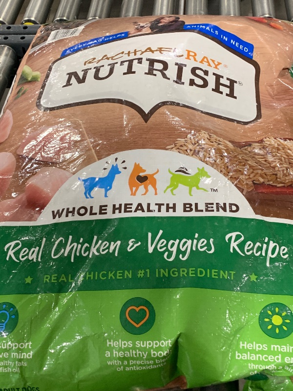 Photo 1 of Nutrish Real Chicken & Veggies Recipe Whole Health Blend Dry Dog Food, 40 lb. Bag, Packaging May Vary (Rachael Ray)