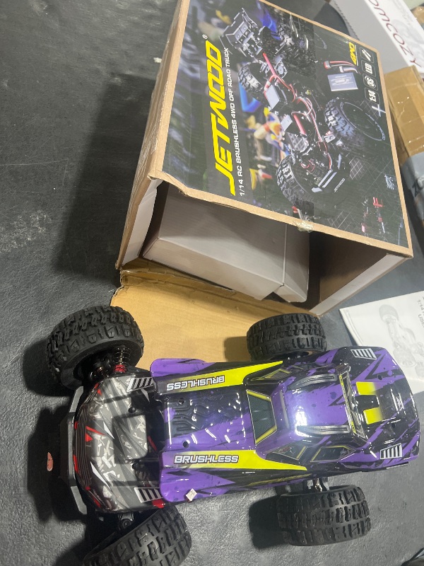 Photo 1 of Jetwood x Hyper go 1/14 All Terrain Super Fast Remote Control Car for Adults, 50mph Electric Brushless Race RC Car for Boys, Offroad RTR Radio Controlled Trucks, Hobby Grade Waterproof 3S High Speed