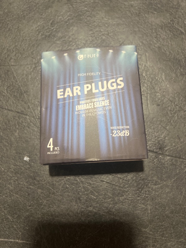 Photo 1 of Reure High Fidelity Concert Ear Plugs, Noise Cancelling Silicone Ear Plugs 2 Pairs Great for Concerts Loud Music, Musicians, Motorcycles, Airplanes, Raves, Hearing Protection -23 dB