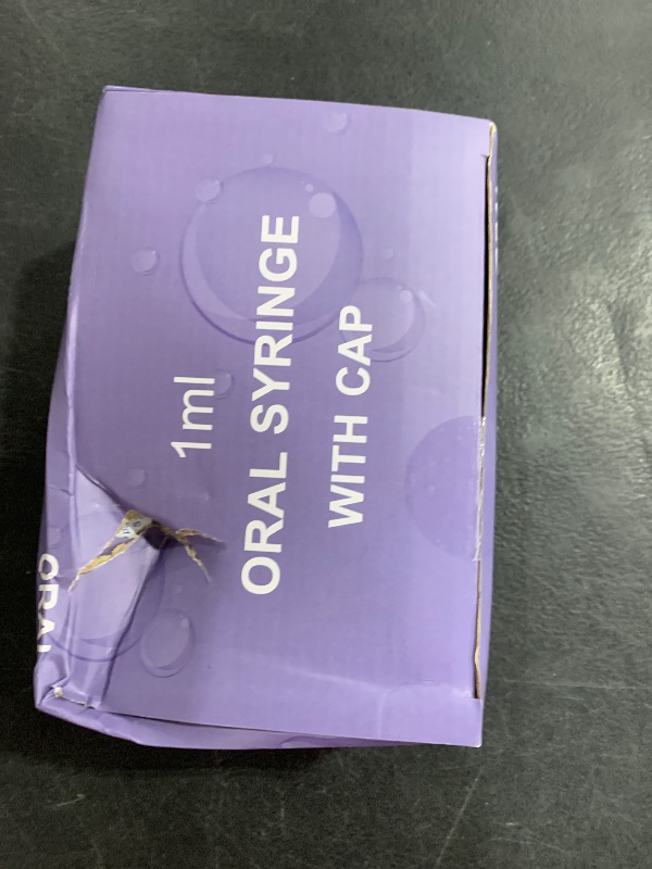 Photo 1 of 50 Pcs 1ml Syringes with Caps Oral Dispenser Individually Sterile Warpped for Medicine Dropper, Colostrum Collect Feeding Pets, Liquid