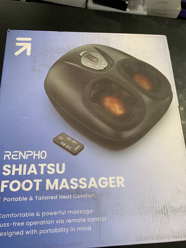 Photo 1 of RENPHO Foot Massager Machine with Heat [2025 Upgraded], FSA HSA Eligible, Foot Massager for Plantar Fasciitis, 3 Heat Levels, Mothers Day Gifts for Women Mom Dad, Wireless Control, True Foot Massage