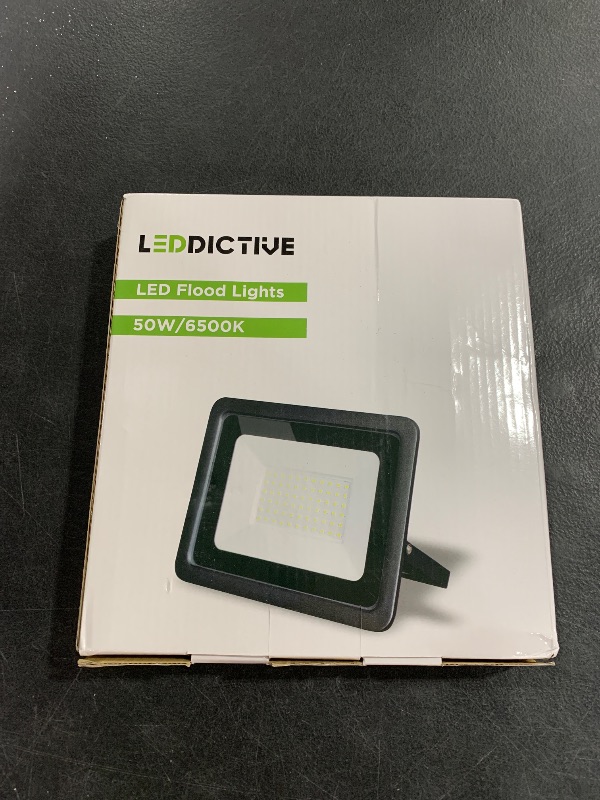 Photo 1 of 1 Pack 50W Super Bright Flood Light Outdoor, 5000LM LED Work Light with 5.9FT Plug, IP65 Waterproof 6000K Daylight White Outside LED Flood Light with 180Adjustable Bracket for Garage, Yard