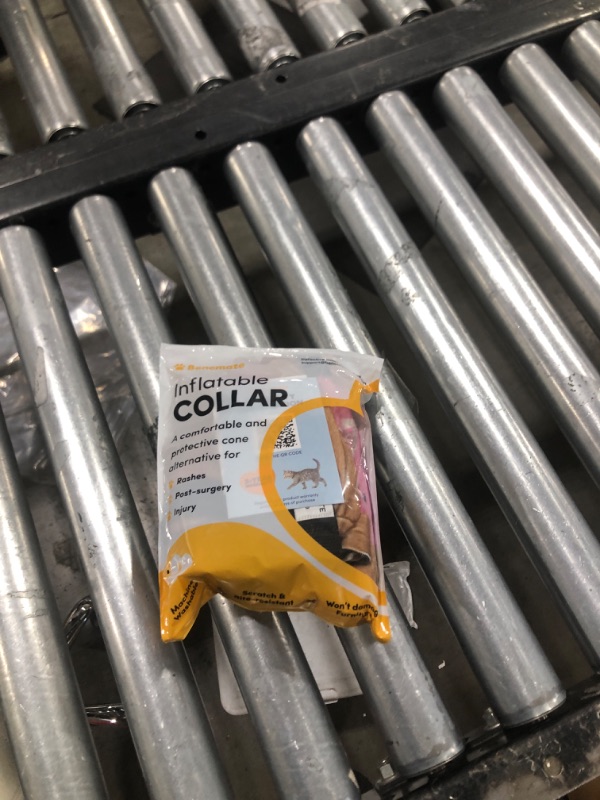 Photo 1 of BENCMATE Protective Inflatable Collar for Dogs and Cats - Soft Pet Recovery Collar Does Not Block Vision (Large, Donut-Strawberry)