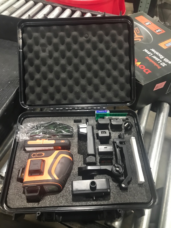 Photo 1 of DOVOH Outdoor Laser Level with Receiver : Daylight High Visibility Laser Level 360 Self Leveling Up To 400ft Long Range 110mw High Power Green with Detector Outside Construction Landscaping, H3-360G
