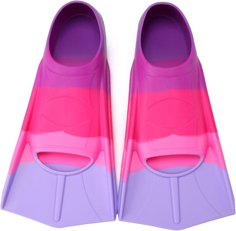 Photo 1 of Kids Swim Fins,Short Kids Fins Youth Swimming Flippers for Lap Swimming Training for Children Girls Boys Beginners
