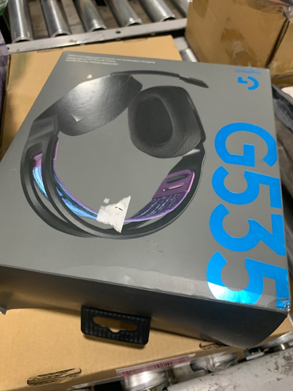 Photo 1 of Logitech G535 Lightspeed Wireless Gaming Headset - Lightweight on-ear headphones, flip to mute mic, stereo, compatible with PC, PS4, PS5, USB rechargeable - Black