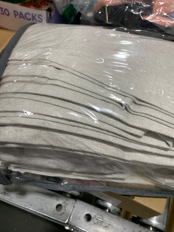 Photo 1 of 100% Blackout Shield Linen Blackout Curtains for Bedroom, Thermal Insulated Curtains 84 Inch Length 2 Panels Set, Grommet Drapes for Living Room, 50” W x 84” L, Beige