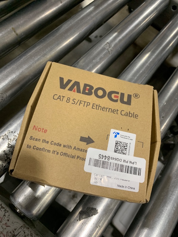 Photo 1 of Cat 8 Ethernet Cable, 25ft Heavy Duty High Speed Internet Network Cable, Professional LAN Cable, 26AWG, 2000Mhz 40Gbps with Gold Plated RJ45 Connector, Shielded in Wall, Indoor&Outdoor
