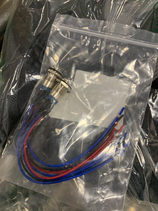 Photo 1 of APIELE 12mm Latching Push Button Switch SPST Pre-Wired 150mm High Round Head Aluminium Alloy 1NO 1 Normally Open with Ring Led Pack of 2 (Blue)