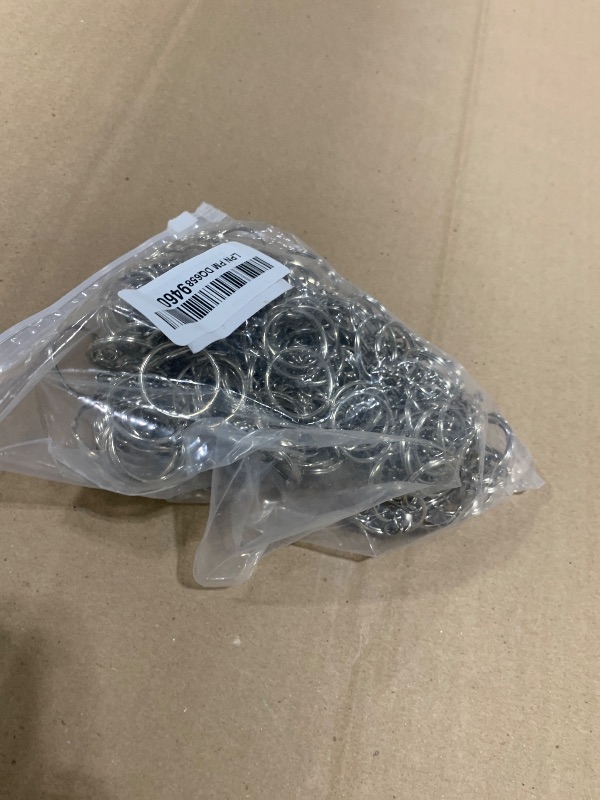 Photo 1 of 150 Pcs NANSSY 1 Inch/25mm Split Keyrings with Chain Silver Keychain Ring, Key Chains Rings Parts with Open Jump Ring and Connector.