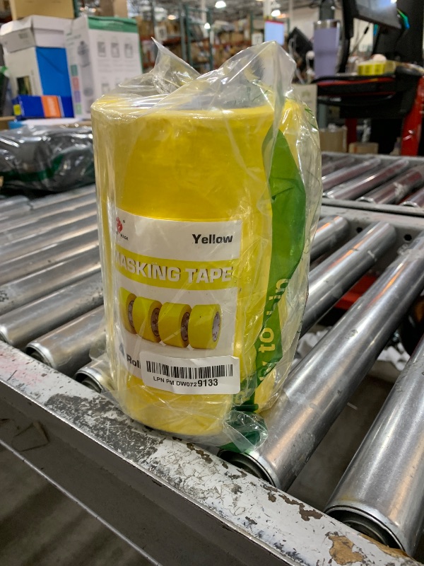 Photo 1 of BOMEI PACK 4 Pack Yellow Painters Tape 2 inch Wide, Medium Adhesive Yellow Masking Tape 2 inch x 55 Yards (220 Total Yards) for Painting, Labeling, DIY Crafting, Decoration and School Projects