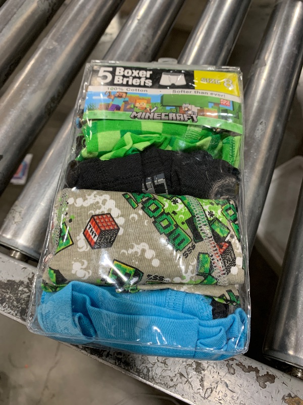Photo 1 of Minecraft Boys 5-Pack Boxer Briefs Underwear Comfortable 8 Multicolor