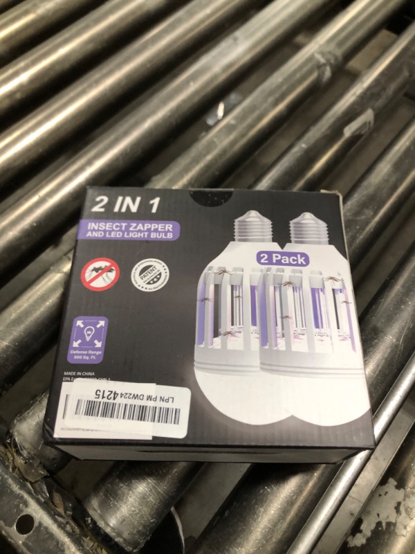 Photo 1 of [2-Pack] BANPESTT Bug Zapper Light Bulb 2-in-1 Indoor Mosquito Zapper Gnat Trap- Electric Fly Insect Killer&Bug Catcher for Home Backyard Patio