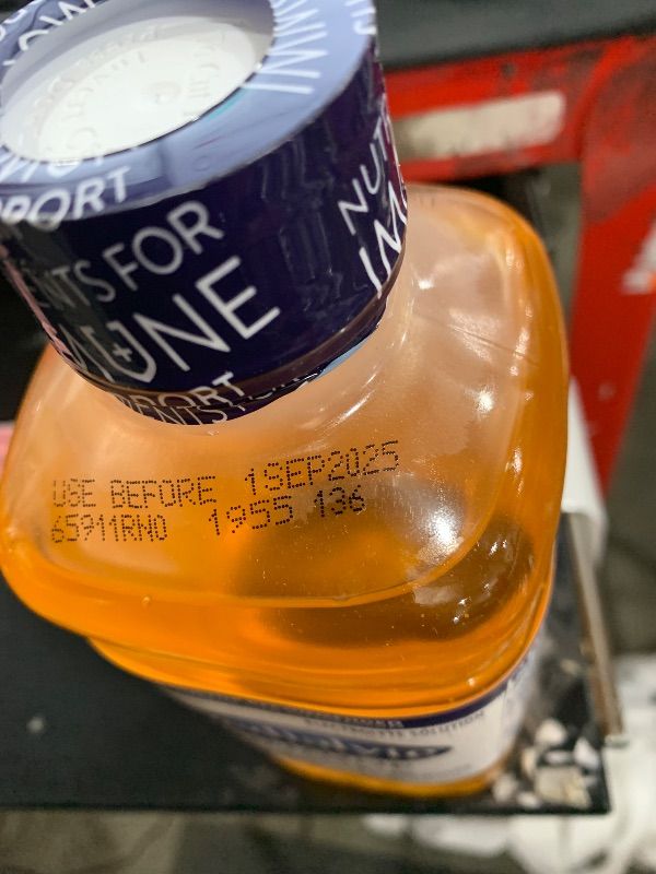 Photo 1 of Pedialyte with Immune Support Electrolyte Solution, Peach Mango, Hydration Drink with Zinc, Selenium, and Magnesium, 1 Liter, Pack of 4