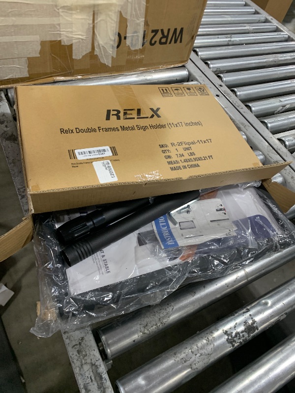 Photo 1 of Relx Standing Sign Holder 11 x 17, Adjustable Pedestal Sign Holder Stand, Double-sided Floor Sign Holders Signage Stands for Outdoor Indoor Poster Display