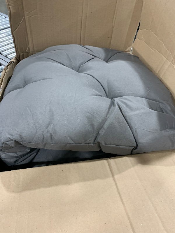 Photo 1 of TESICA 40x20in Waterproof Indoor/Outdoor Bench Cushion, Long Swing Cushion, Non-Slip Thicken Patio Bench Rocking Seat Pad for Lounger Garden Patio Lounger Bench, Wicker Loveseat Settee (Dark Grey)