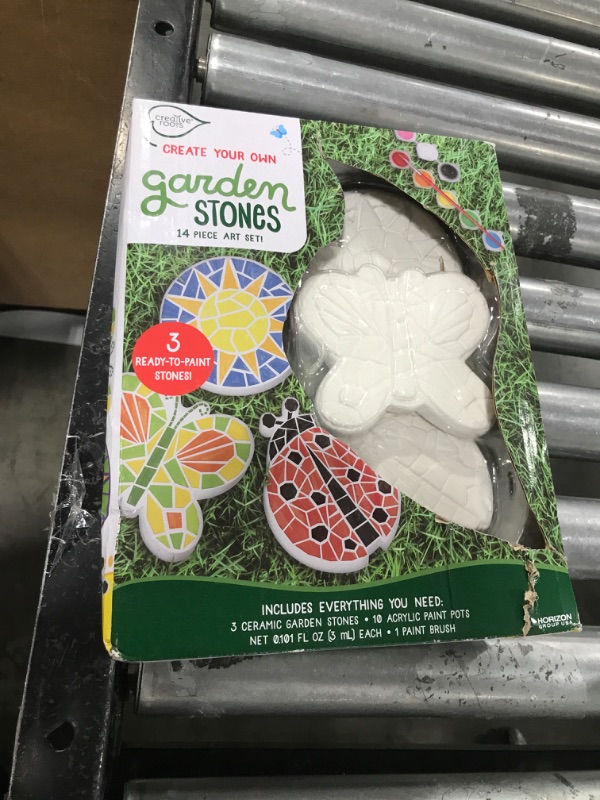 Photo 1 of Creative Roots Paint Your Own Butterfly, Ladybug & Sun Stepping Stone by Horizon Group USA, 1 box of 3 count
