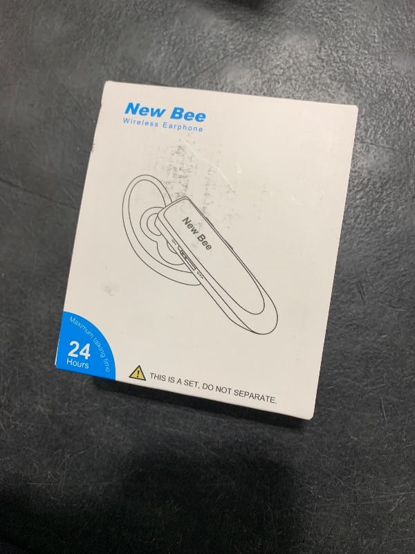 Photo 1 of [2 Pack] Bluetooth Earpiece Wireless Handsfree Headset New Bee 24 Hrs Driving Headset 60 Days Standby Time with Noise Cancelling Mic Headset Case for iPhone Android Samsung Laptop Truck Driver