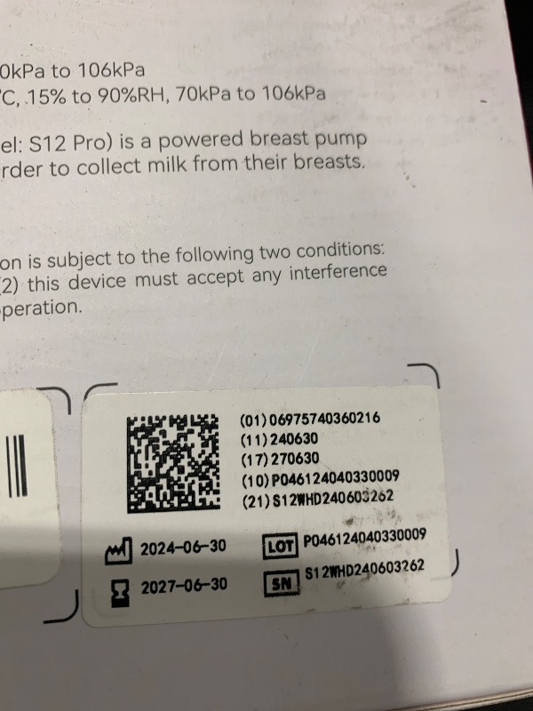 Photo 1 of Momcozy Wearable Electric Breast Pump – Portable, Wireless, Adjustable Suction, Soft DoubleFit Flanges, Smart Display (24mm, 2-Pack, Light White)