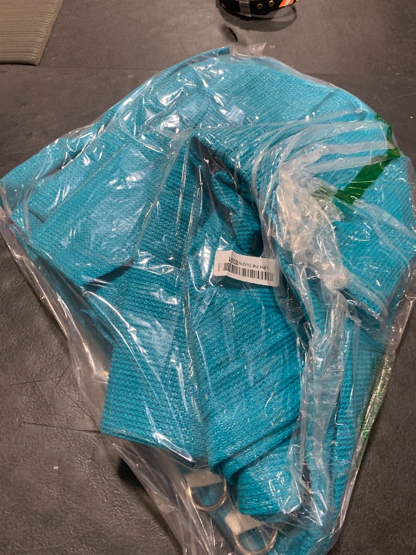 Photo 1 of Amgo 8' x 12' Turquoise Rectangle Sun Shade Sail Canopy Awning UPF50+ AGTAPR0812, BN UV Blockage, Water & Air Permeable, Commercial and Residential, 3 Years Warranty (We Make Custom Size)
