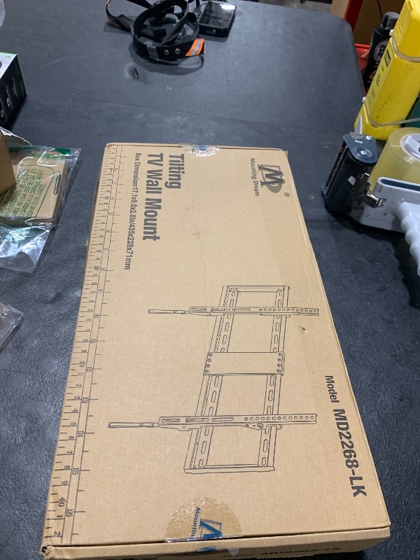 Photo 1 of Mounting Dream UL Listed TV Mount for Most 37-75 Inch TV, Universal Tilt TV Wall Mount Fit 16", 18", 24" Stud with Loading Capacity 132lbs, Max Vesa 600 x 400mm, Low Profile Flat Wall Mount Bracket