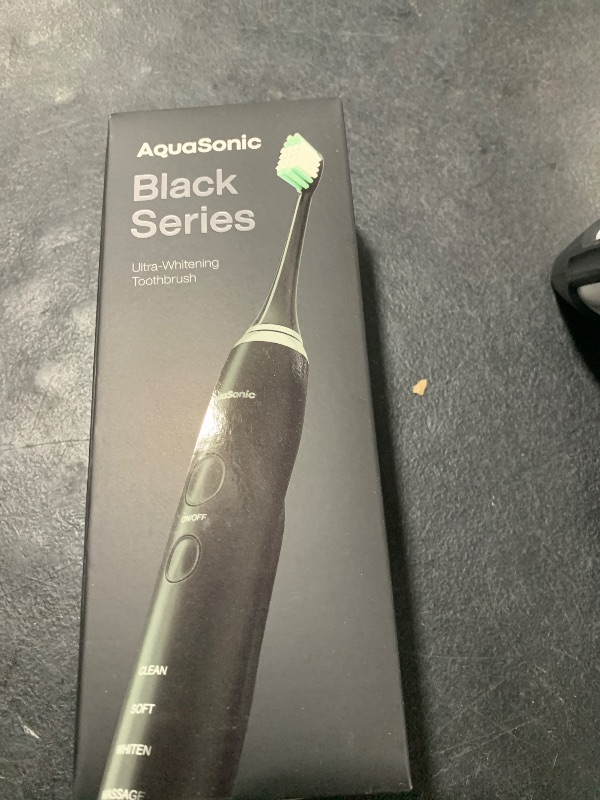 Photo 1 of Aquasonic Black Series Ultra Whitening Toothbrush – ADA Accepted Electric Toothbrush- 8 Brush Heads & Travel Case – 40,000 VPM Electric Motor & Wireless Charging - 4 Modes w Smart Timer